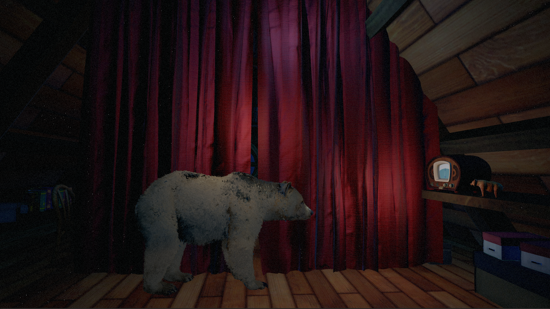 Red curtain